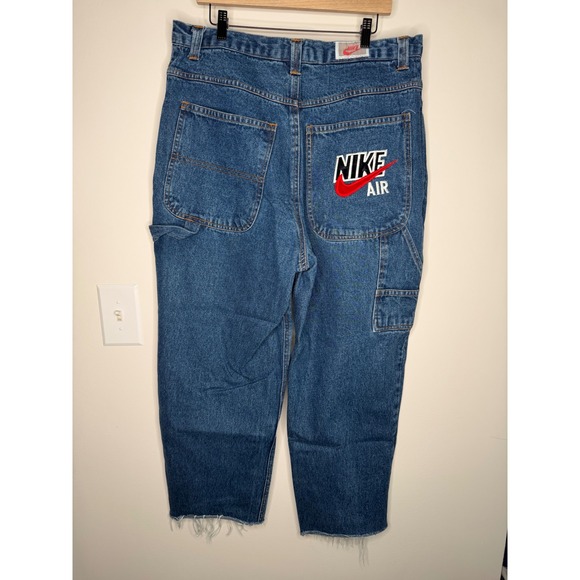 Nike Other - Vintage 90s Nike Air Embroidered Logo Carpenter Jeans Hip Hop 38 Denim Baggy